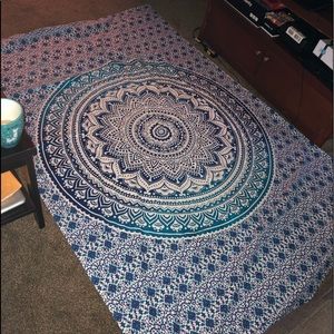 Blue mandela 54x84in tapestry
